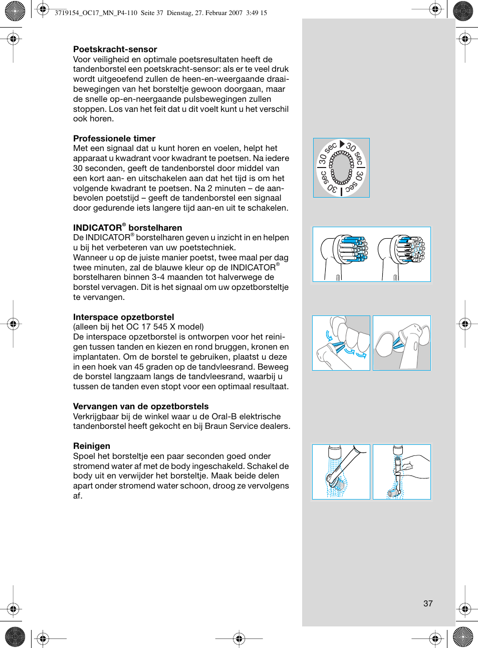 Braun OC17 Professional Care Center User Manual | Page 37 / 107