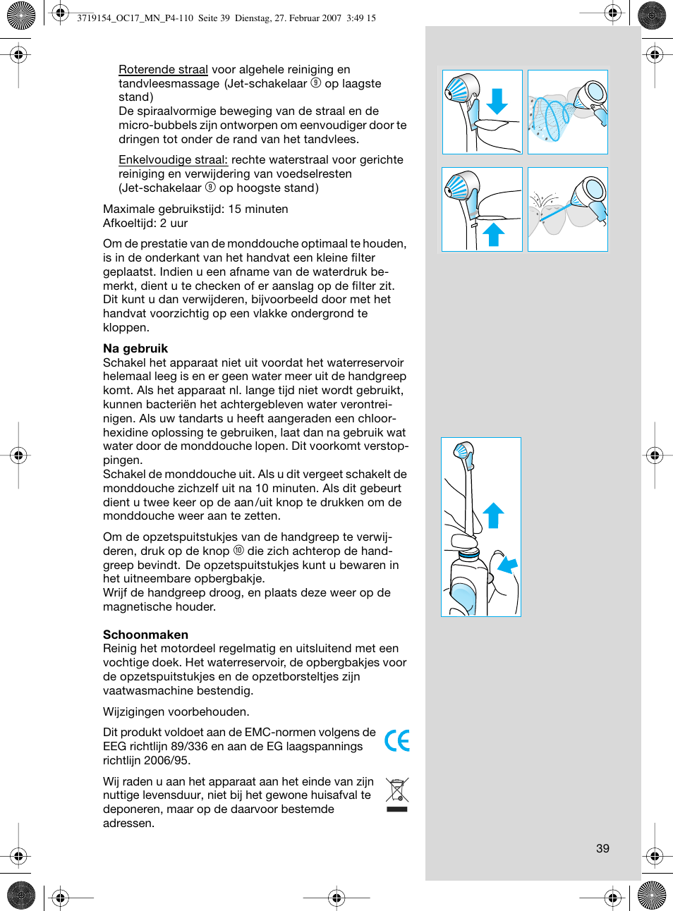 Braun OC17 Professional Care Center User Manual | Page 39 / 107