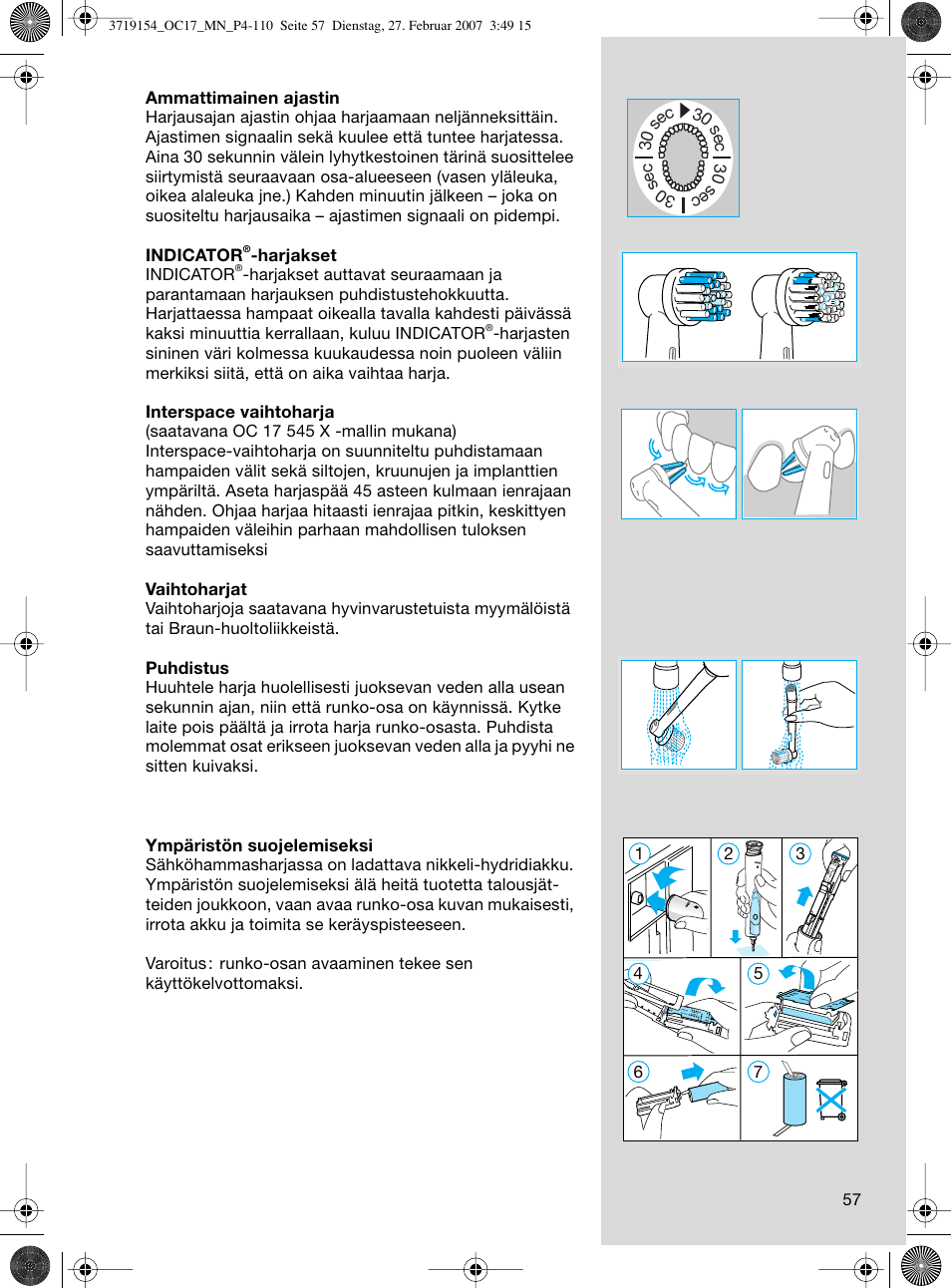 Braun OC17 Professional Care Center User Manual | Page 57 / 107