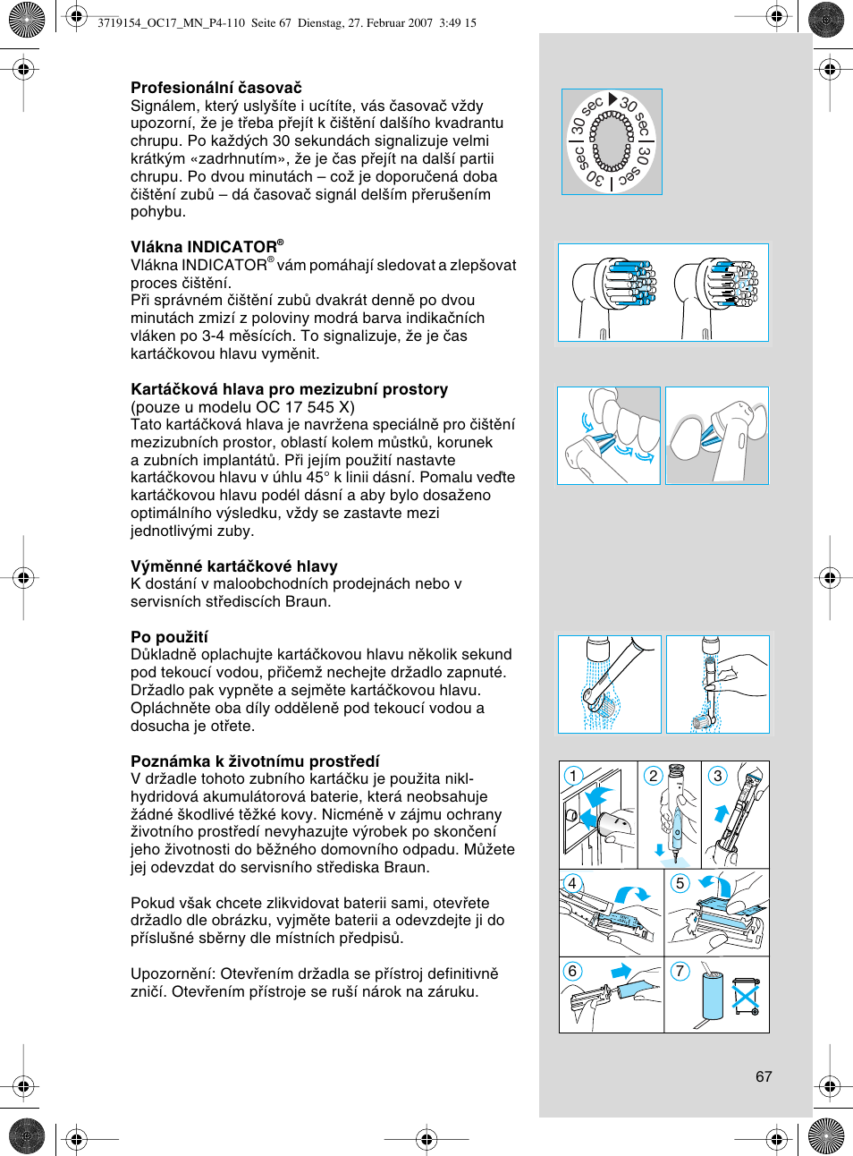 Braun OC17 Professional Care Center User Manual | Page 67 / 107