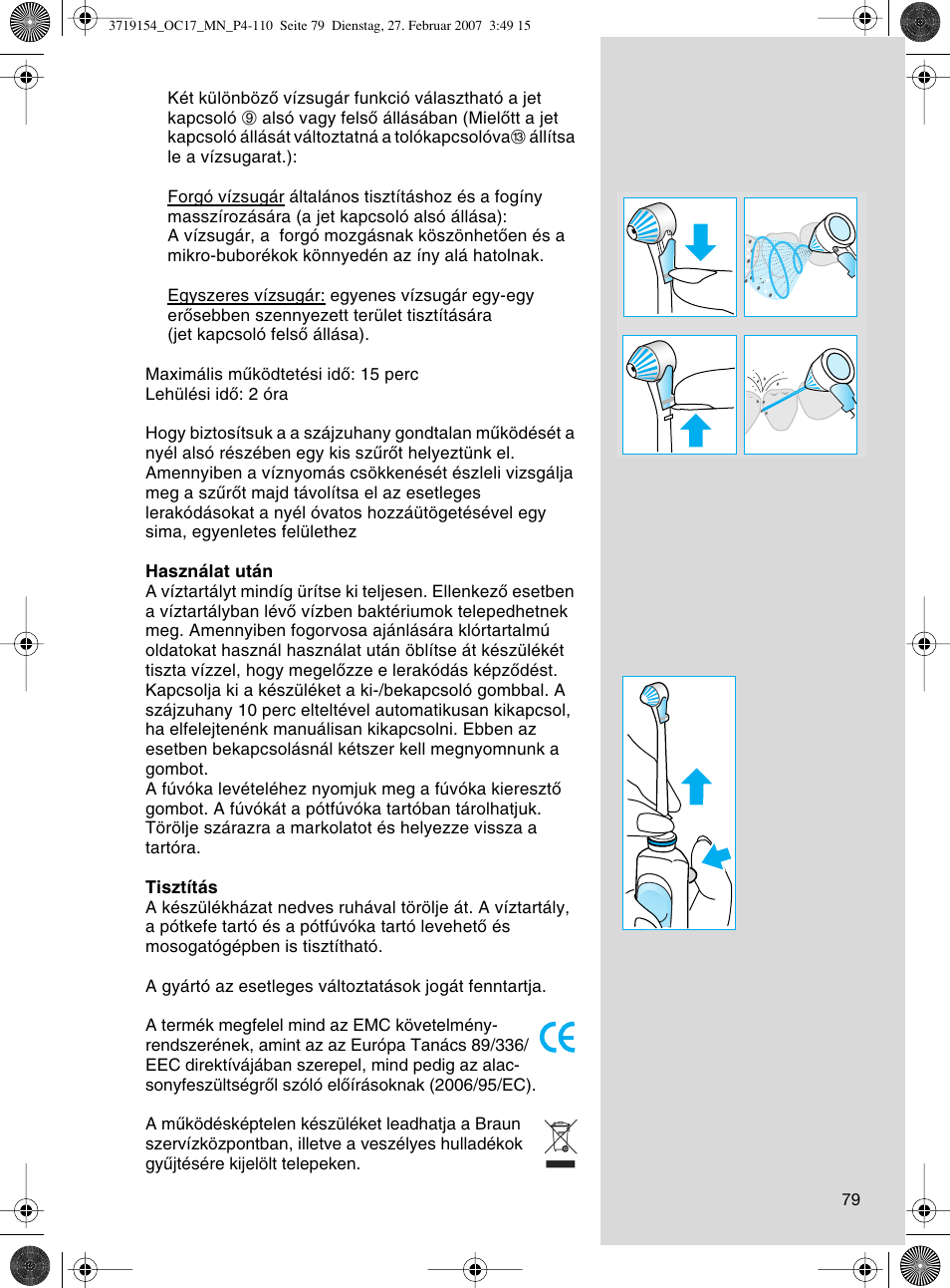Braun OC17 Professional Care Center User Manual | Page 79 / 107