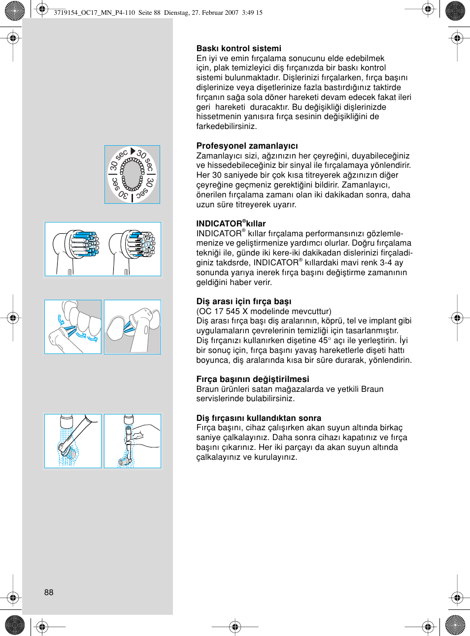 Braun OC17 Professional Care Center User Manual | Page 88 / 107