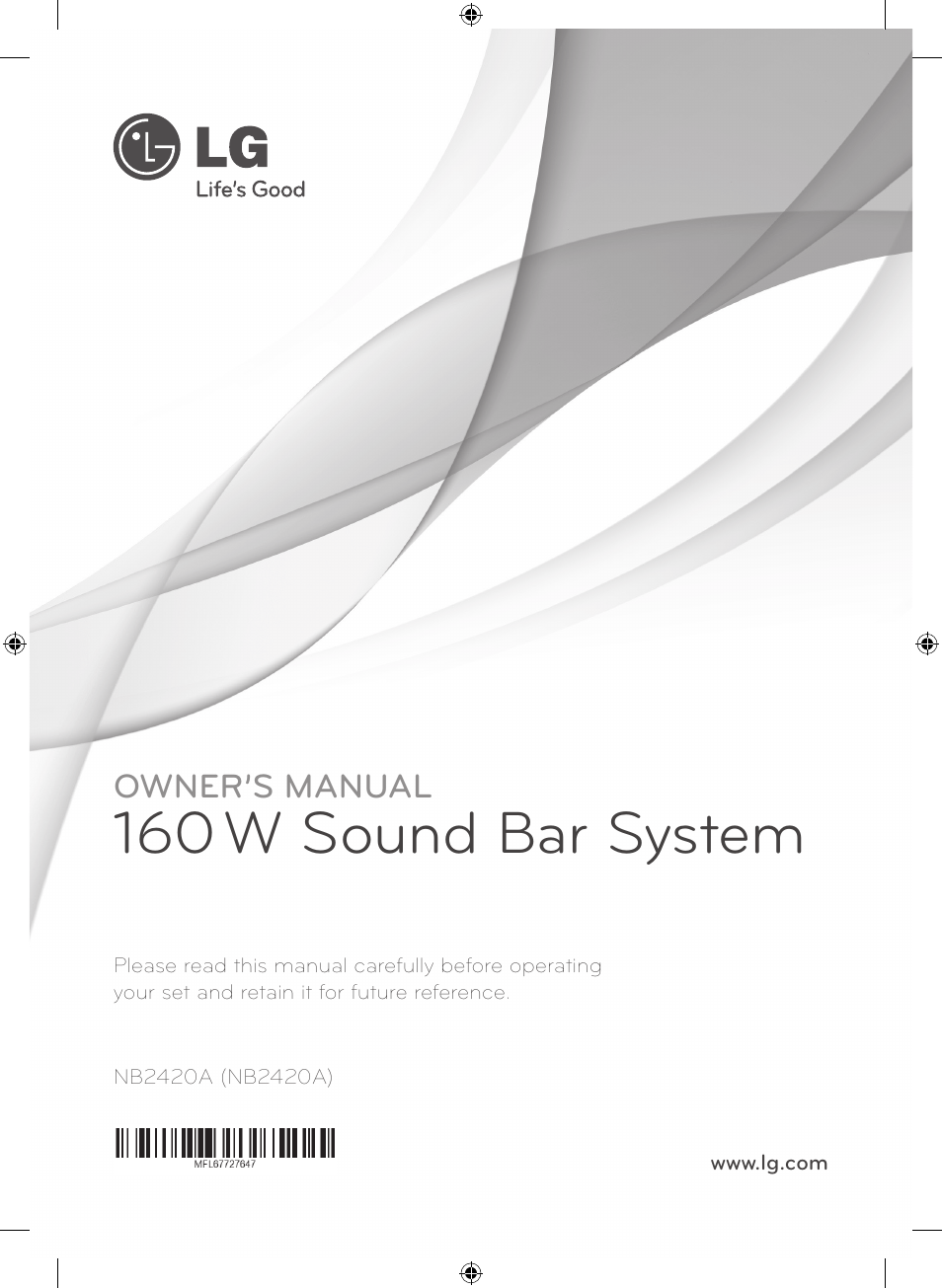 LG NB2420A User Manual | 24 pages