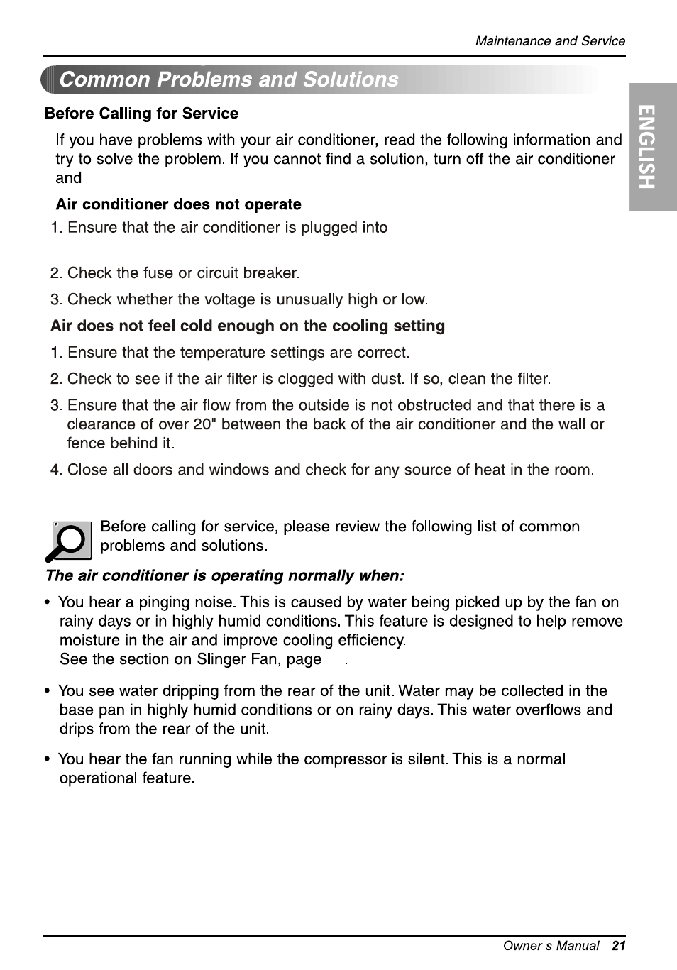 LG LW2413HR User Manual | Page 21 / 48
