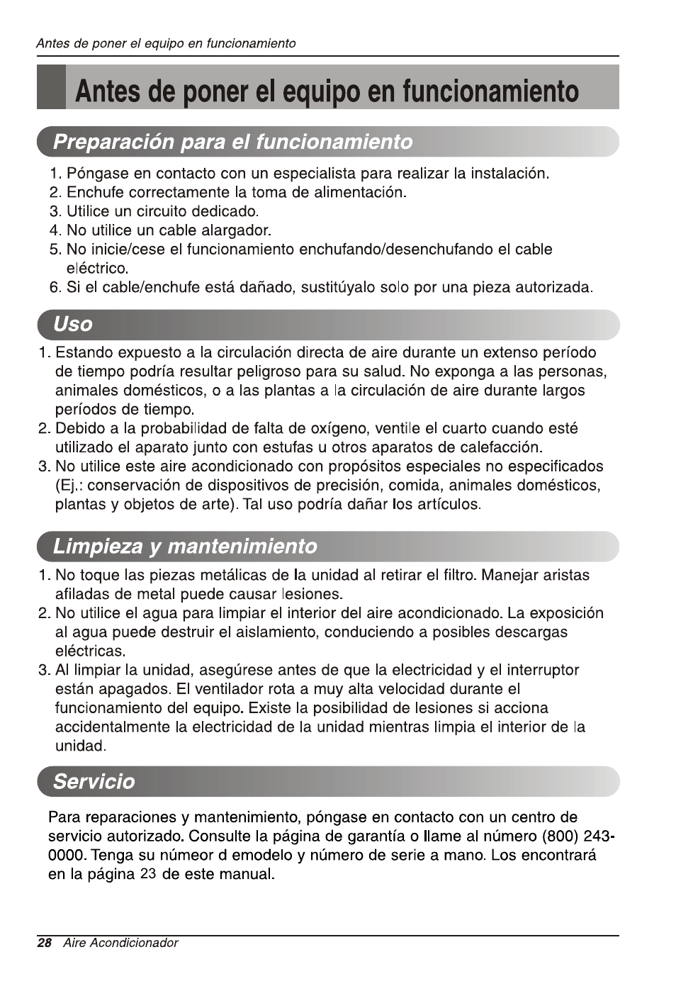 LG LW2413HR User Manual | Page 28 / 48
