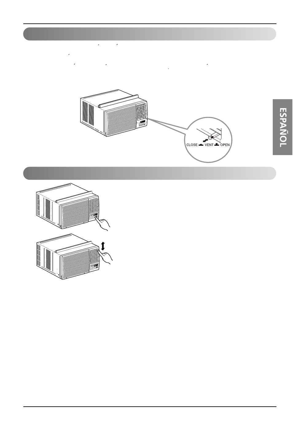 Ventilacion como controlar la direccion del aire | LG LW2413HR User Manual | Page 39 / 48