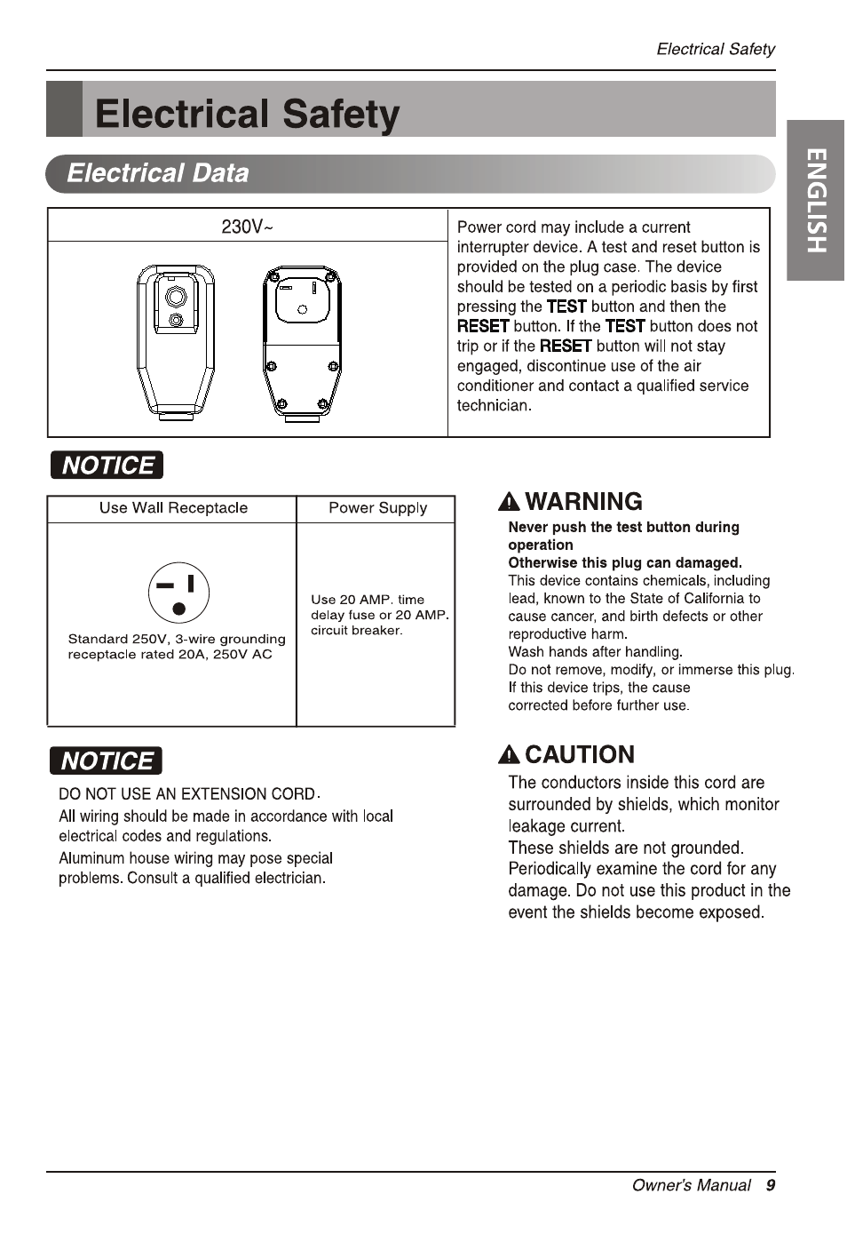 LG LW2413HR User Manual | Page 9 / 48