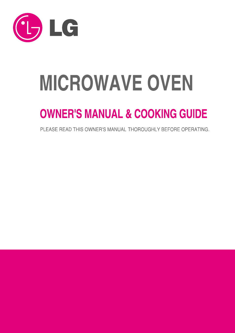 LG LRM1260SW User Manual | 25 pages