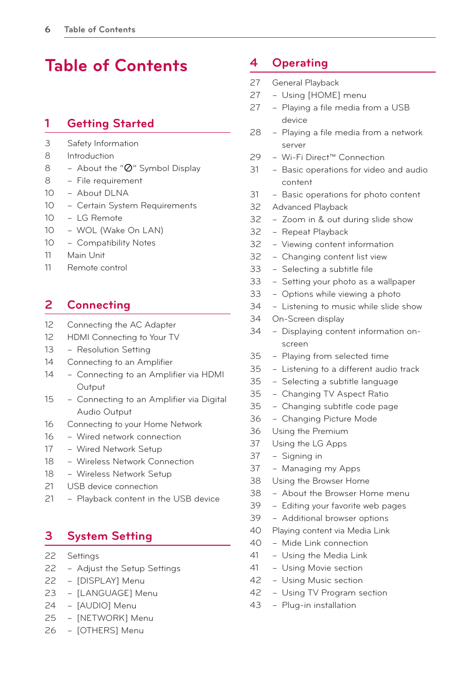 LG ST600 User Manual | Page 6 / 54