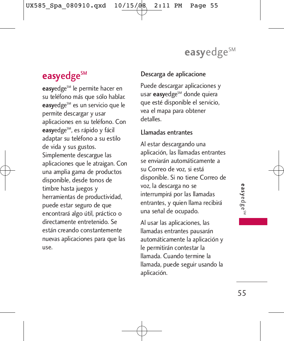 Easy edge | LG LGUX585 User Manual | Page 170 / 240