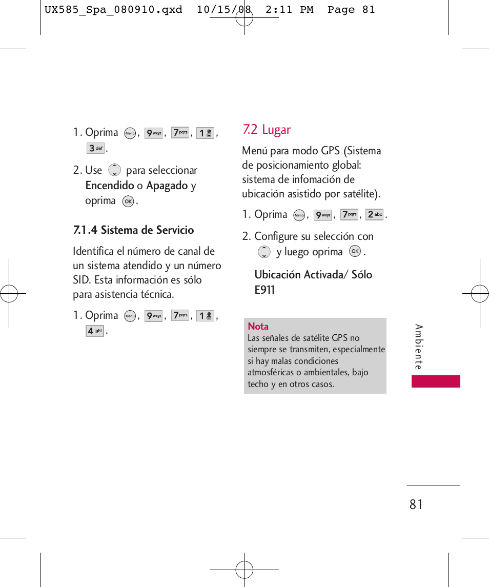 2 lugar | LG LGUX585 User Manual | Page 196 / 240