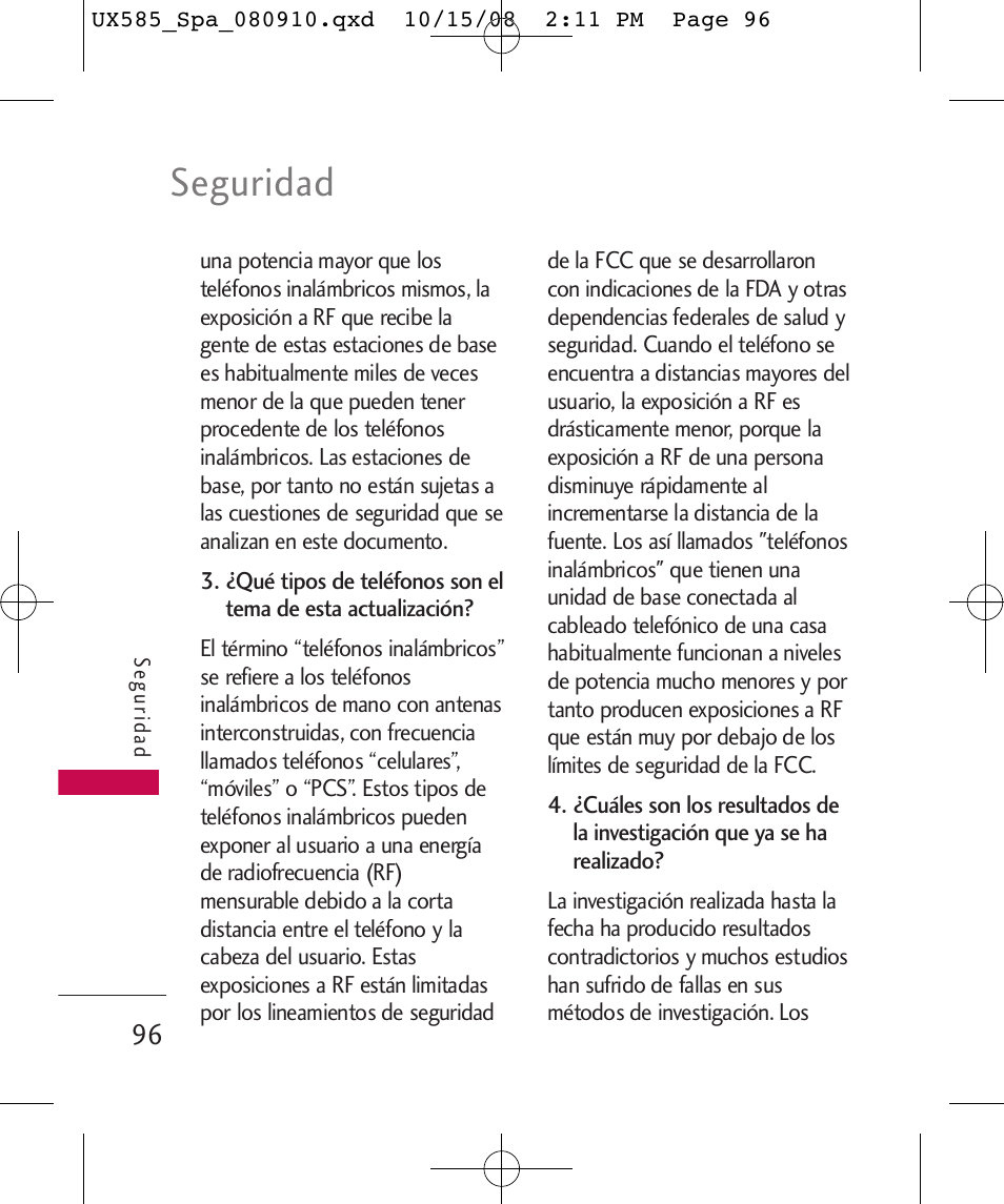 Seguridad | LG LGUX585 User Manual | Page 211 / 240