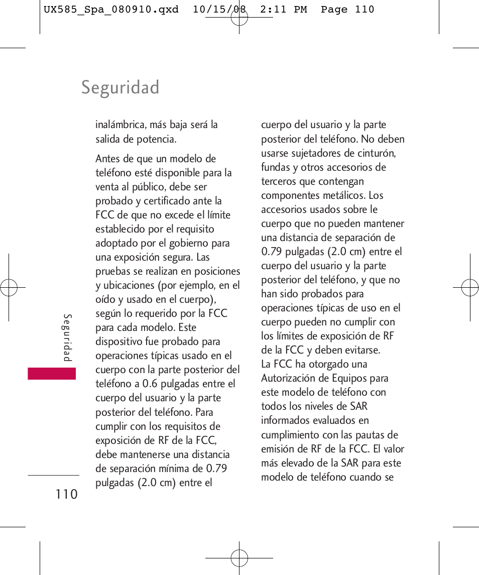 Seguridad | LG LGUX585 User Manual | Page 225 / 240