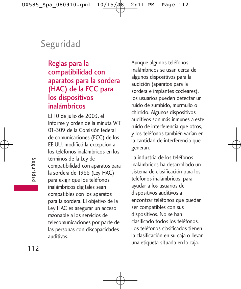 Seguridad | LG LGUX585 User Manual | Page 227 / 240