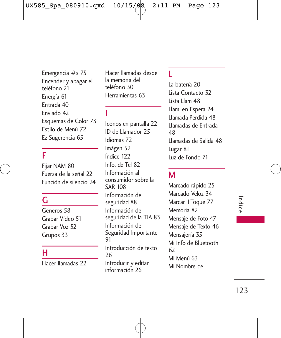 LG LGUX585 User Manual | Page 238 / 240