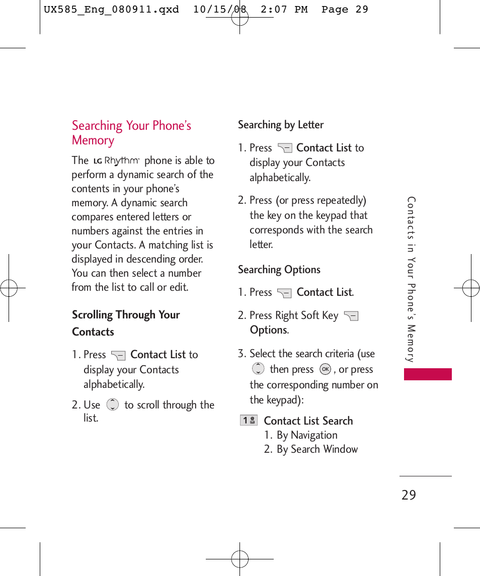 LG LGUX585 User Manual | Page 31 / 240