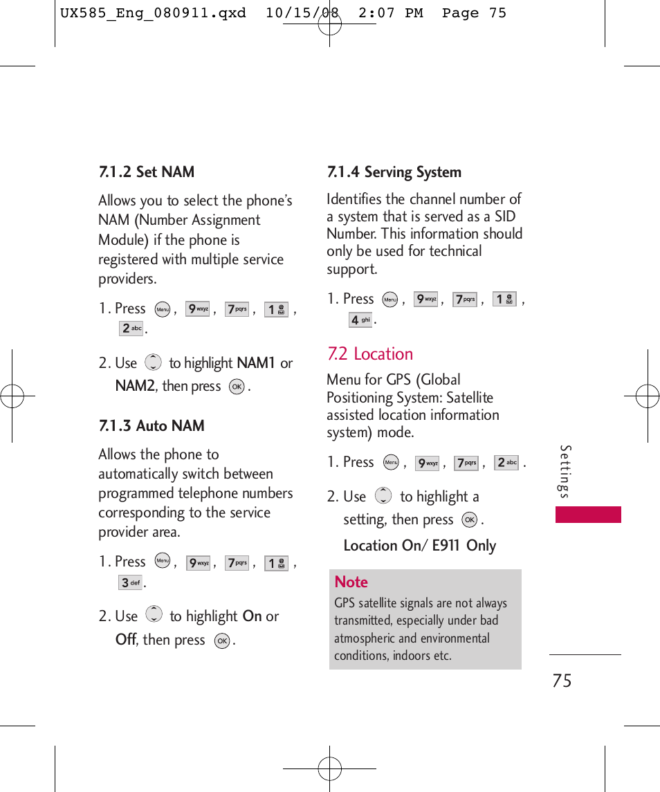 2 location | LG LGUX585 User Manual | Page 77 / 240