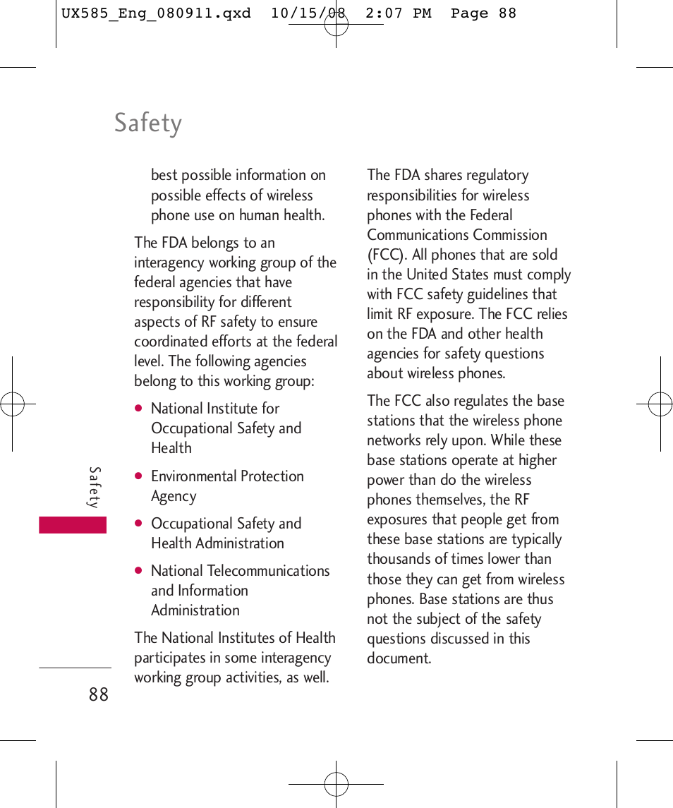 Safety | LG LGUX585 User Manual | Page 90 / 240