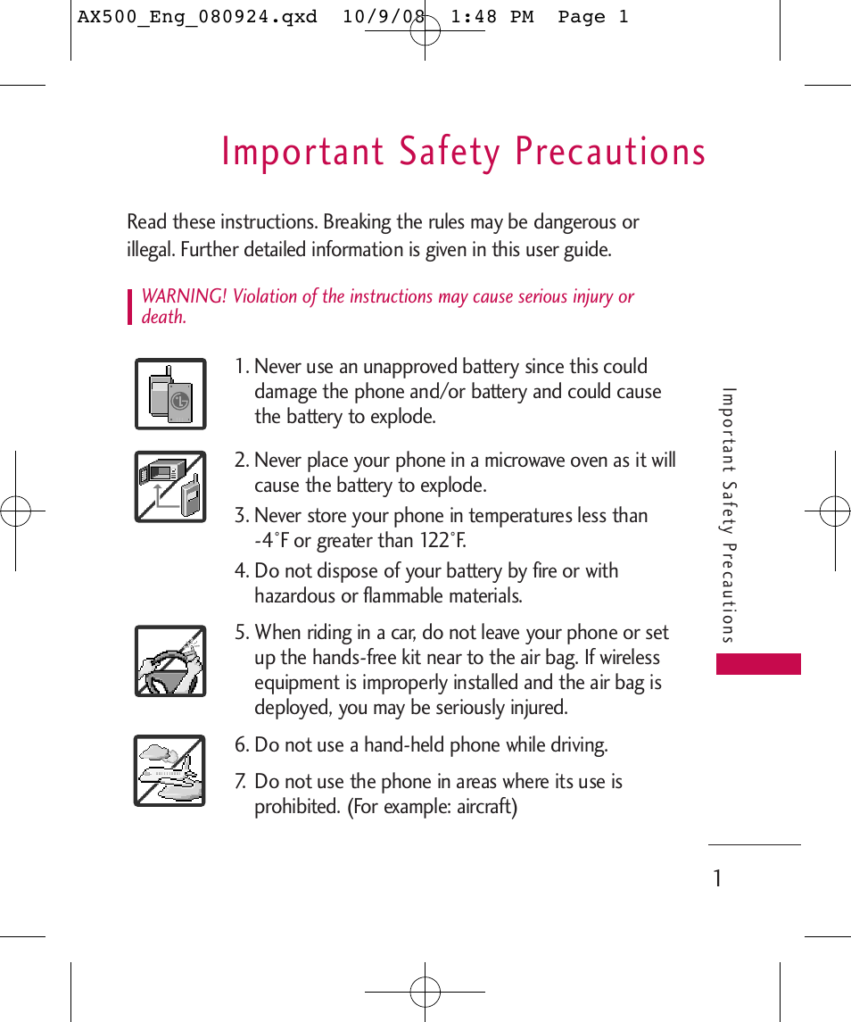 LG LGAX500 User Manual | 115 pages