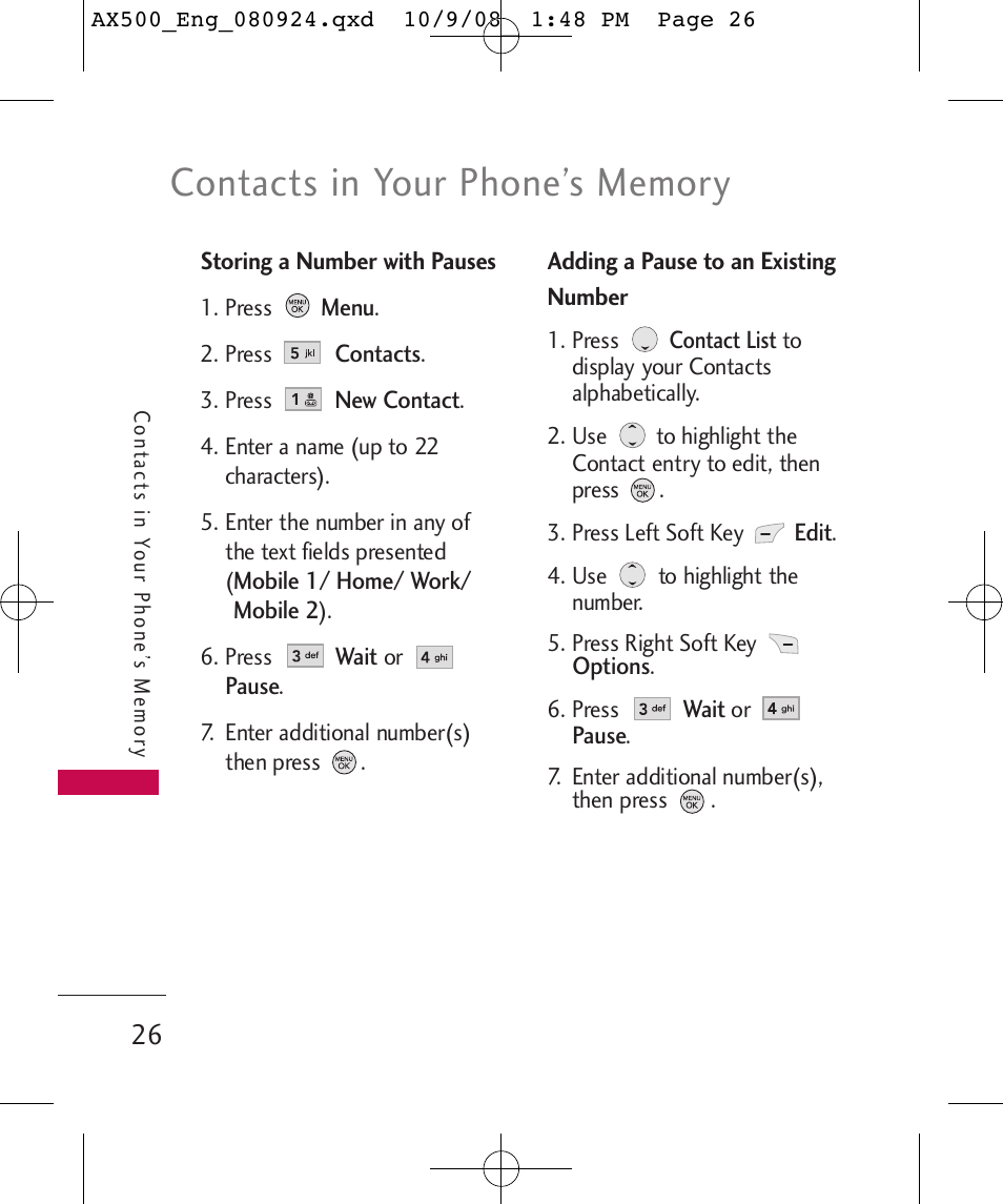 LG LGAX500 User Manual | Page 26 / 115