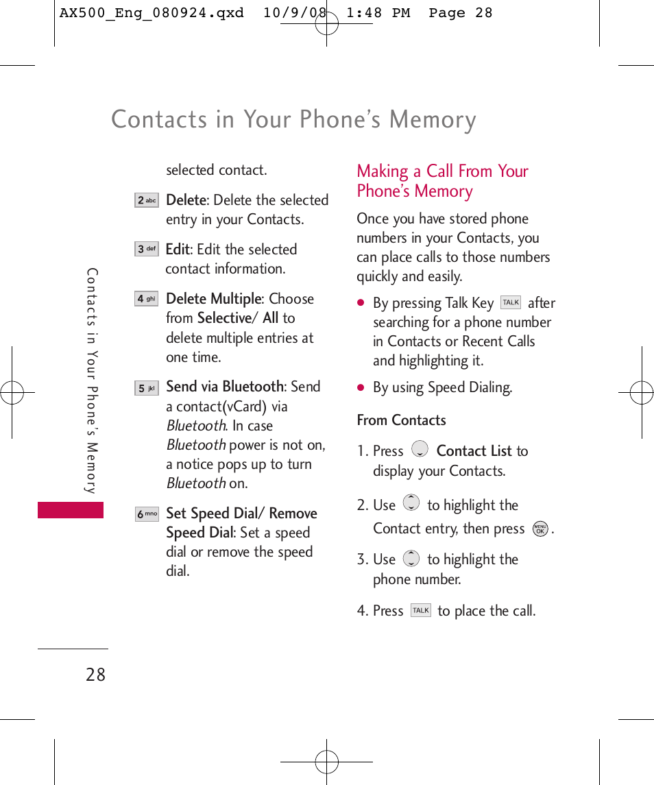 LG LGAX500 User Manual | Page 28 / 115