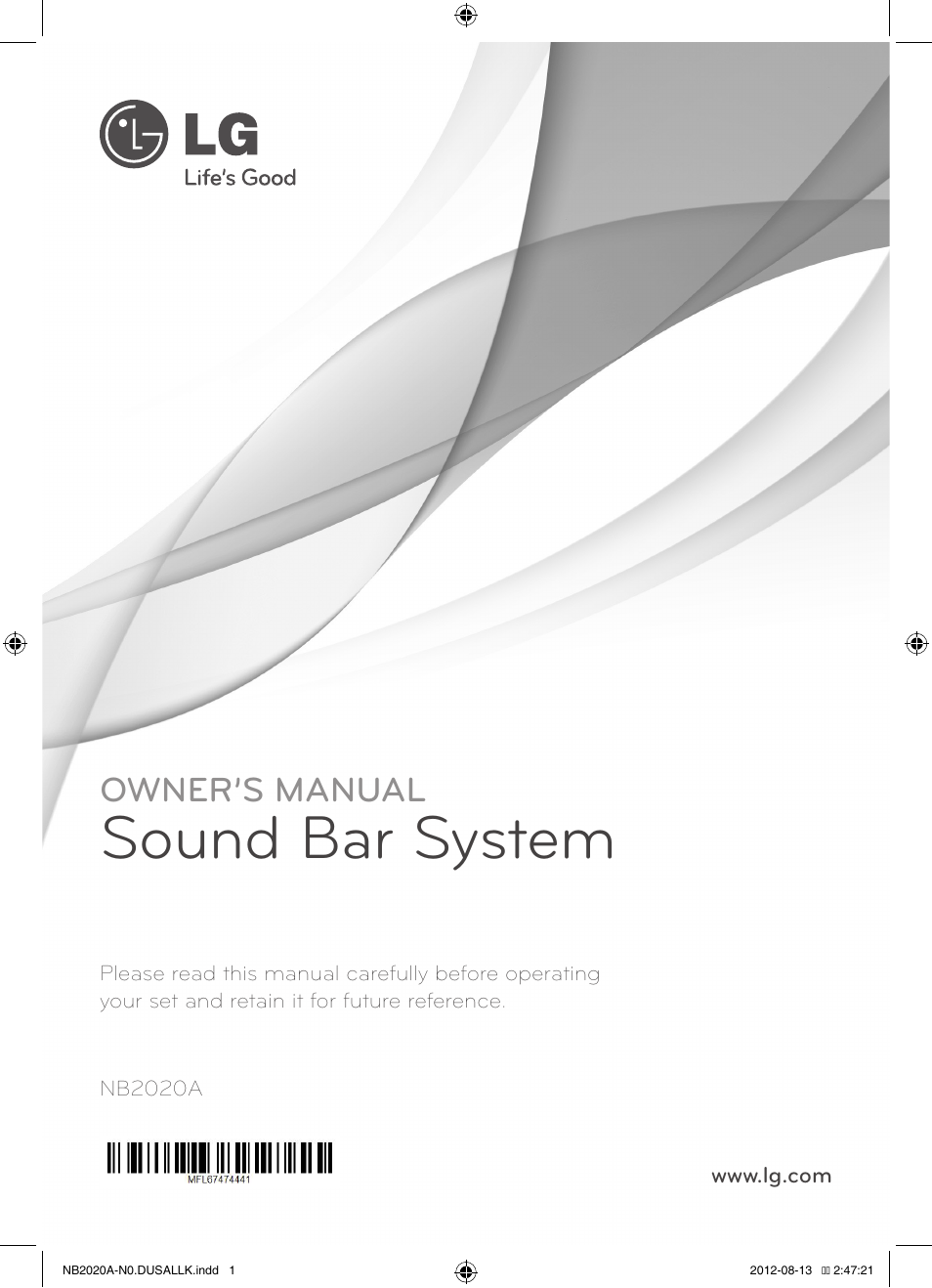 LG NB2020A User Manual | 18 pages