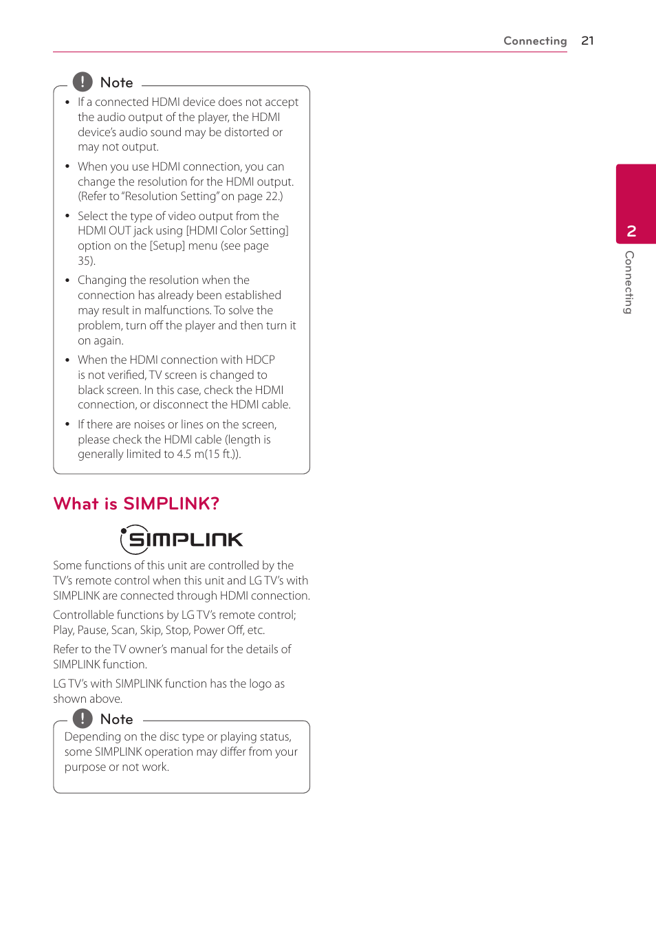 What is simplink, 21 – what is simplink | LG BH6820SW User Manual | Page 21 / 77
