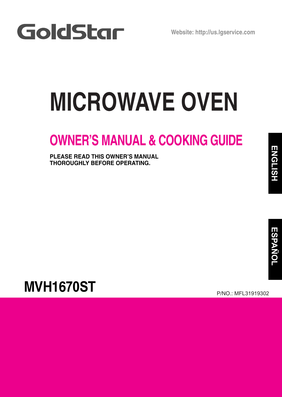 LG MVH1670ST User Manual | 30 pages