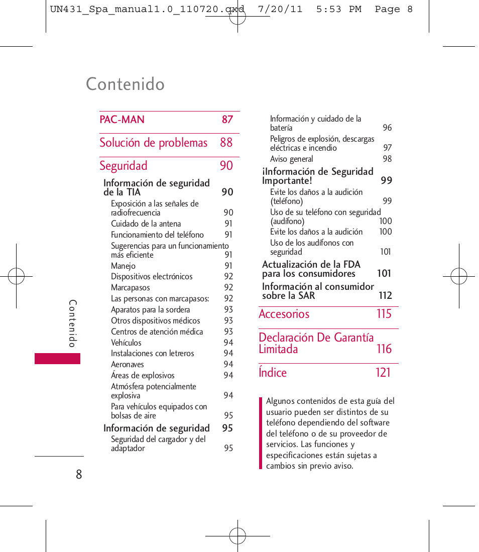 LG LGUN430 User Manual | Page 127 / 245