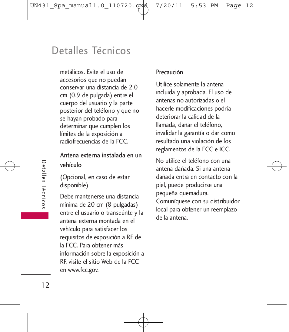 Detalles técnicos | LG LGUN430 User Manual | Page 131 / 245