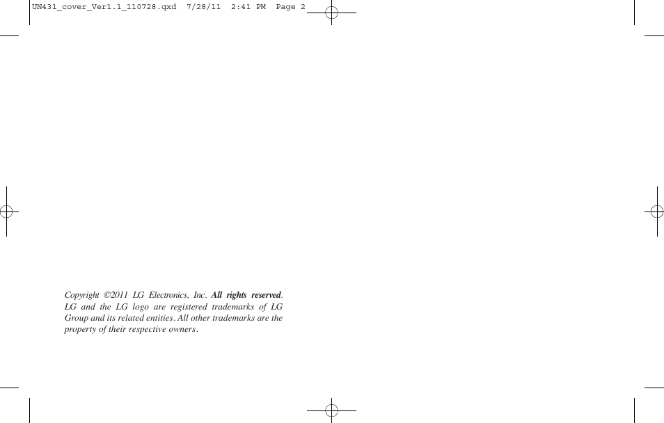 LG LGUN430 User Manual | Page 2 / 245