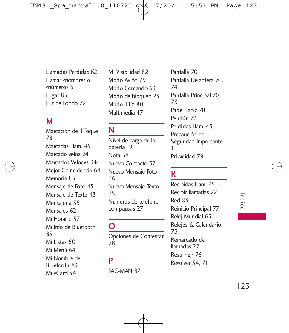 LG LGUN430 User Manual | Page 242 / 245