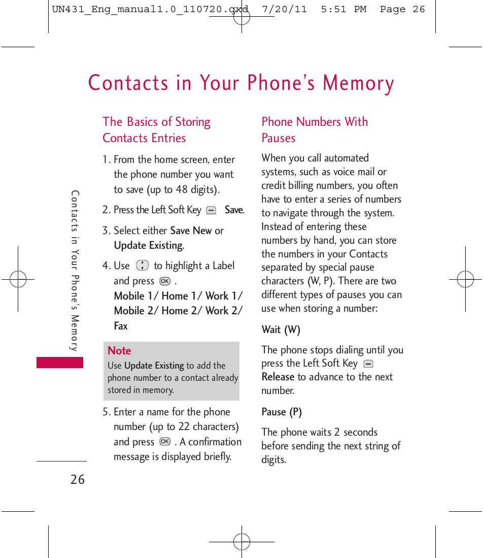 LG LGUN430 User Manual | Page 28 / 245