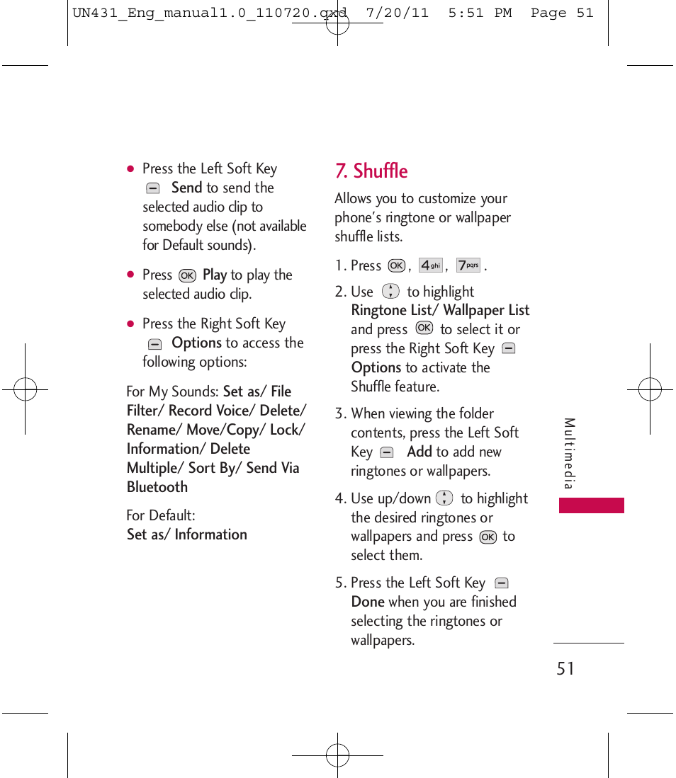 Shuffle | LG LGUN430 User Manual | Page 53 / 245