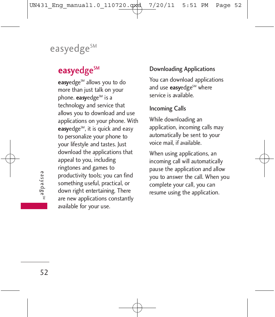 Easyedge, Easy edge | LG LGUN430 User Manual | Page 54 / 245