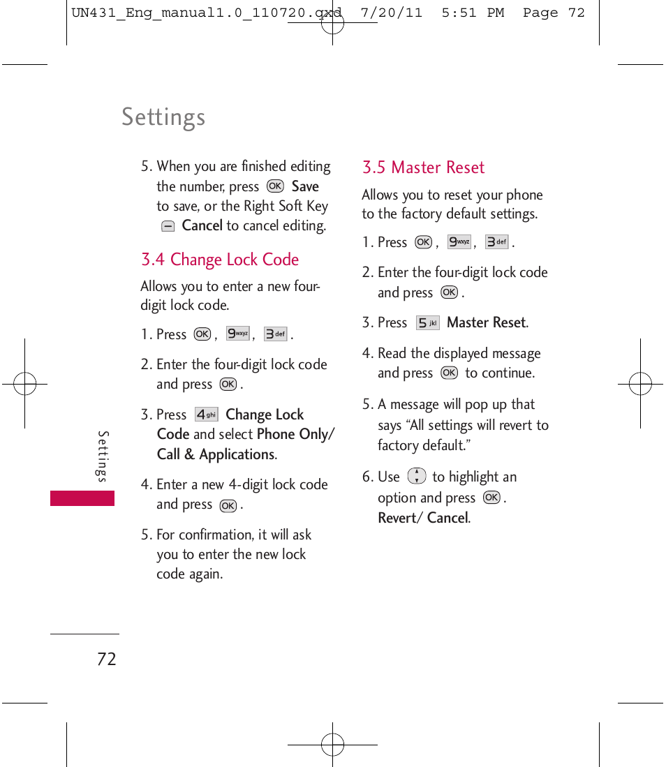 Settings | LG LGUN430 User Manual | Page 74 / 245