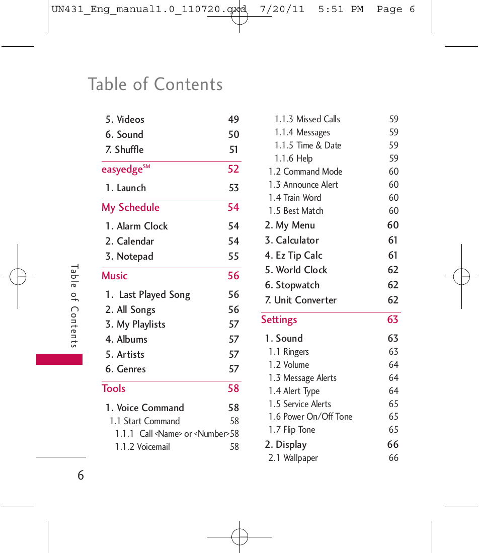 LG LGUN430 User Manual | Page 8 / 245