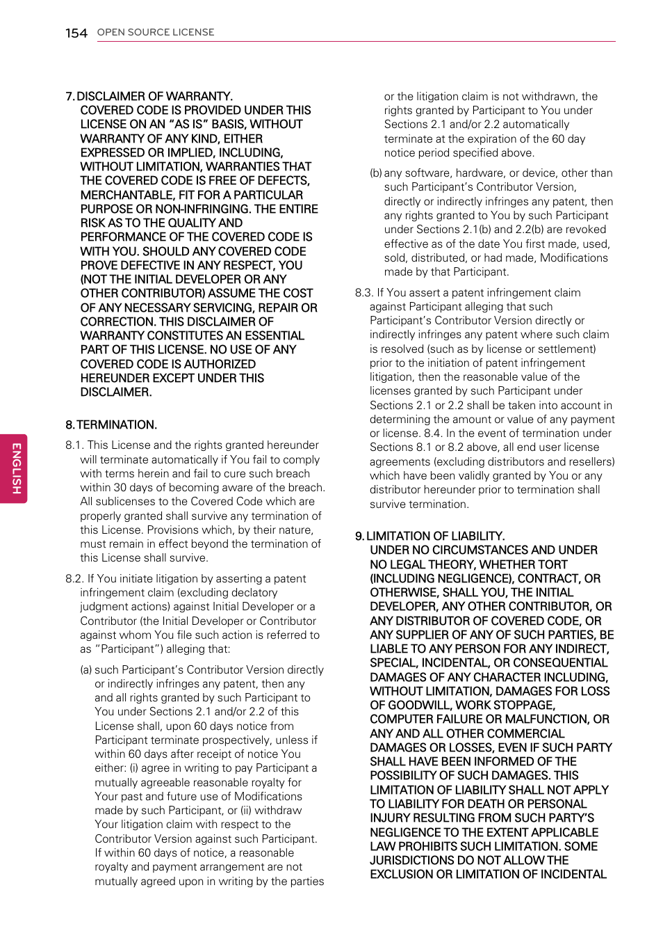 LG 55LW9800 User Manual | Page 154 / 170