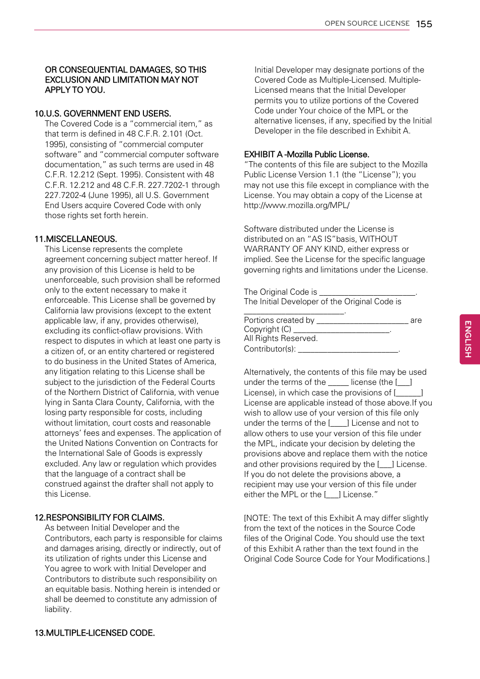 LG 55LW9800 User Manual | Page 155 / 170