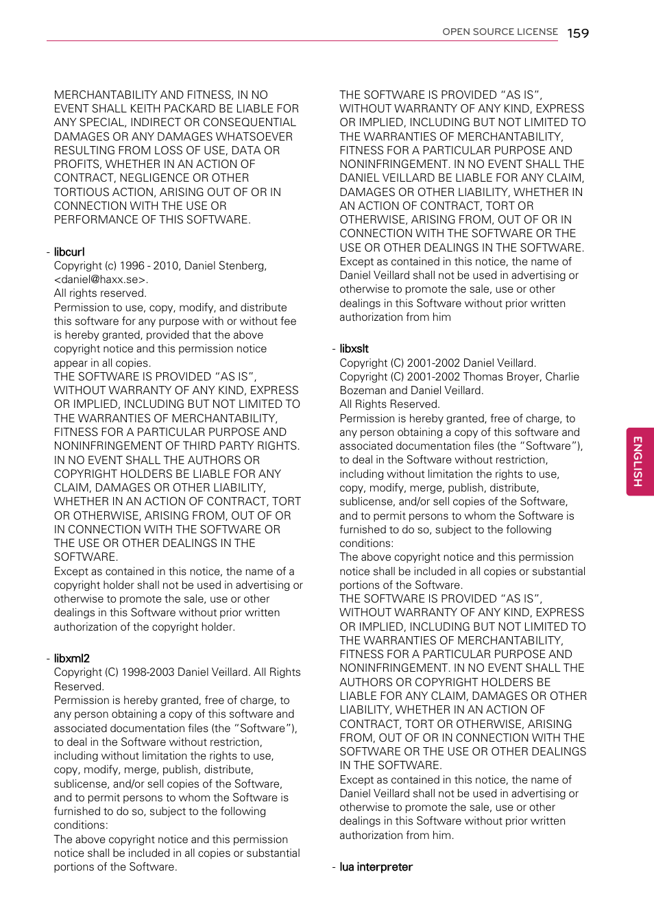 LG 55LW9800 User Manual | Page 159 / 170