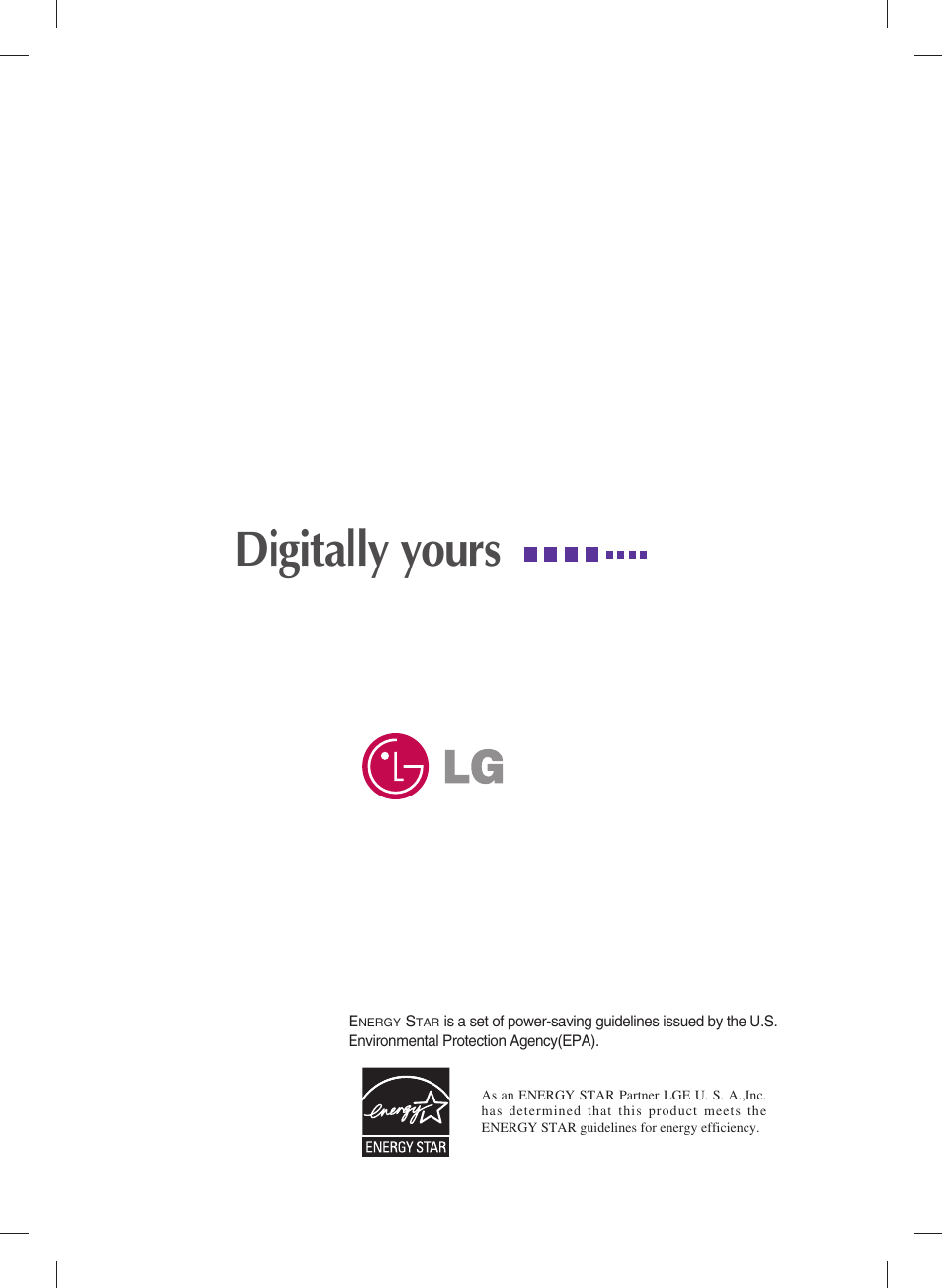 Digitally yours | LG E2040T-PN User Manual | Page 39 / 39
