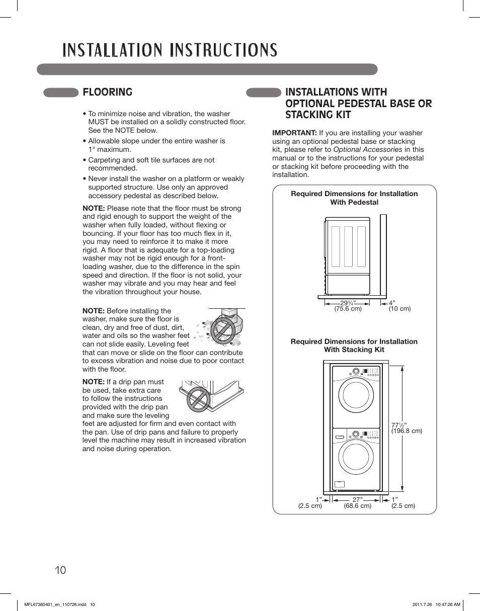 LG WM2240CW User Manual | Page 10 / 72