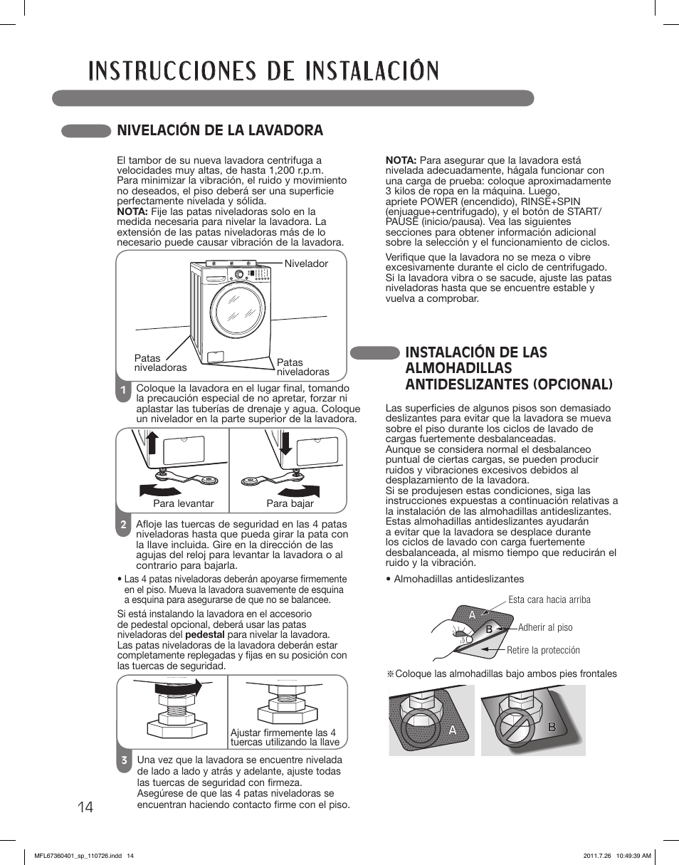 LG WM2240CW User Manual | Page 50 / 72