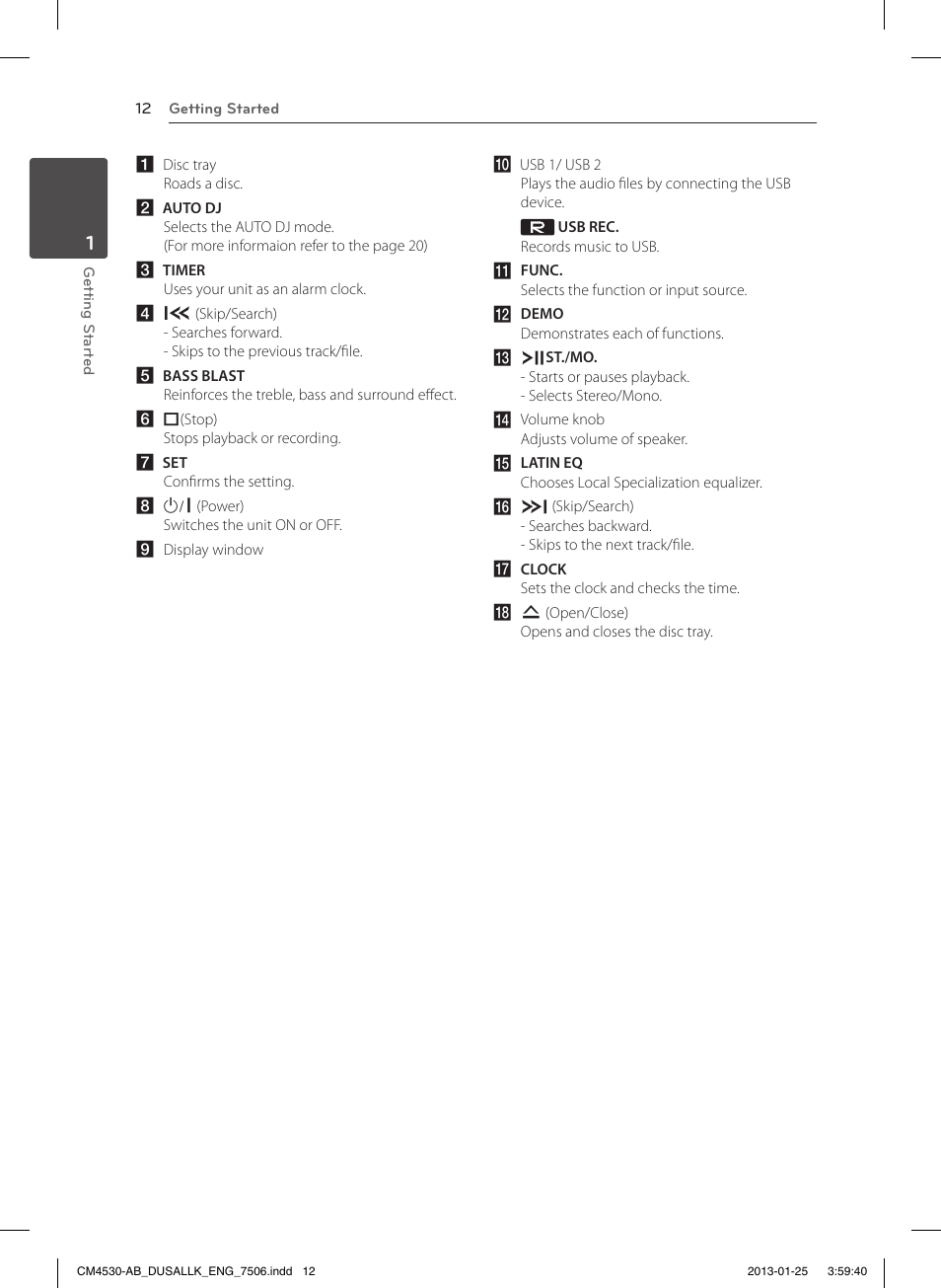 LG CM4530 User Manual | Page 12 / 32
