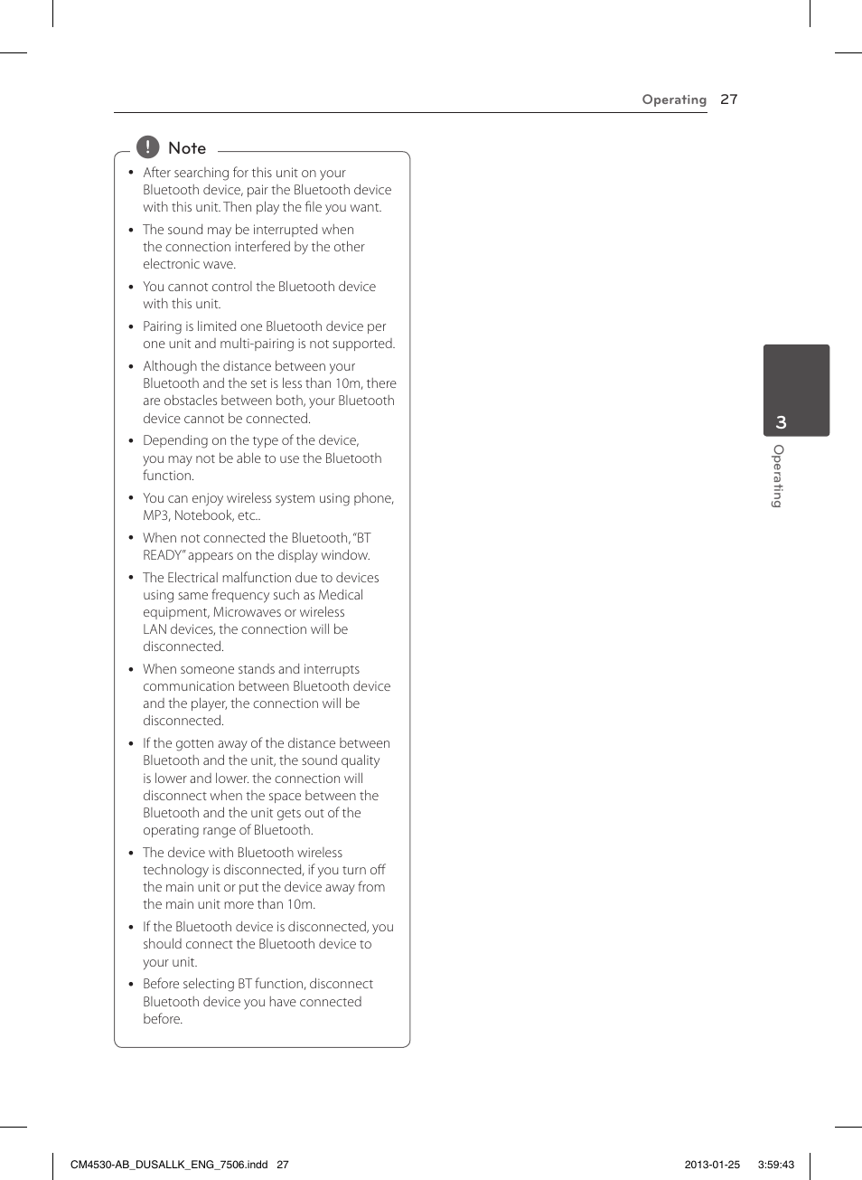 LG CM4530 User Manual | Page 27 / 32