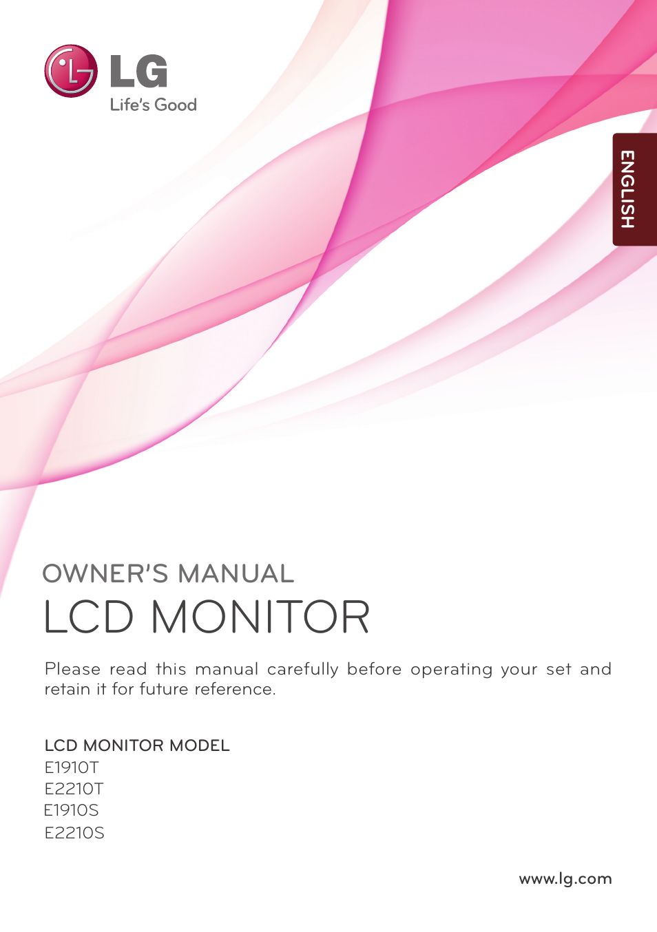 LG E1910T-BN User Manual | 35 pages