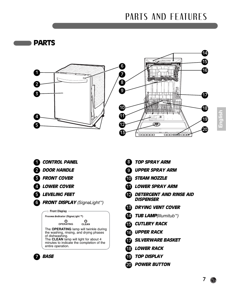 Parts | LG LDF7932WW User Manual | Page 7 / 72