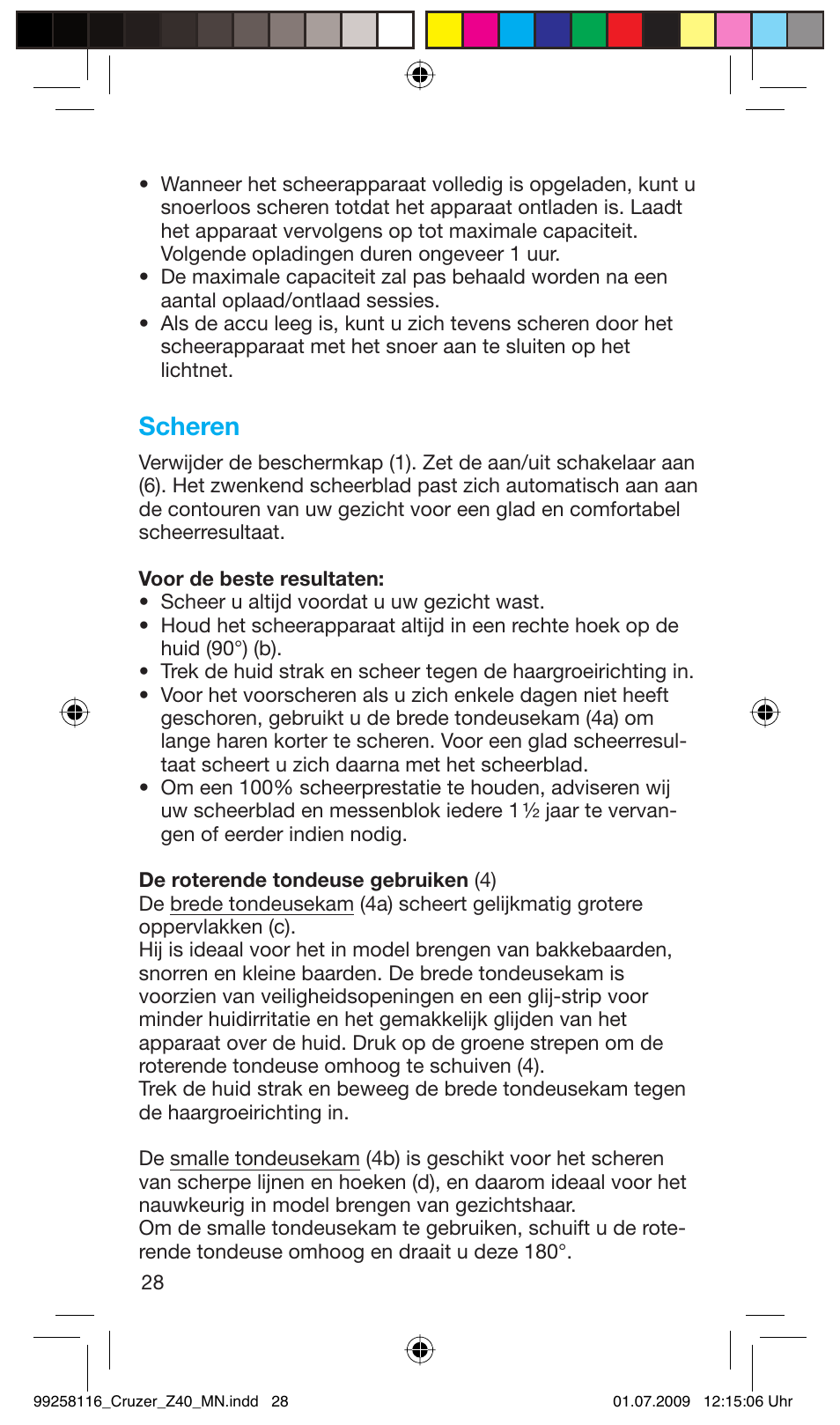 Scheren | Braun Z40 CruZer2 User Manual | Page 27 / 56