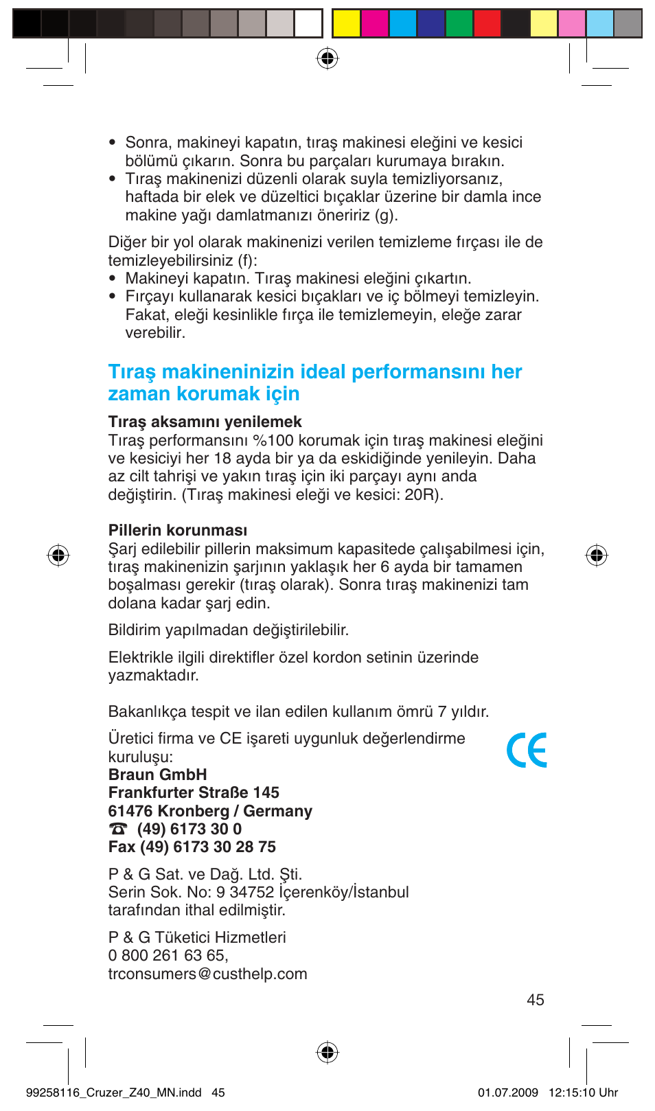 Braun Z40 CruZer2 User Manual | Page 44 / 56