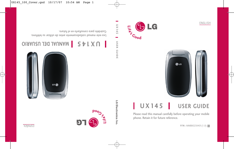 LG LGUX145 User Manual | 94 pages